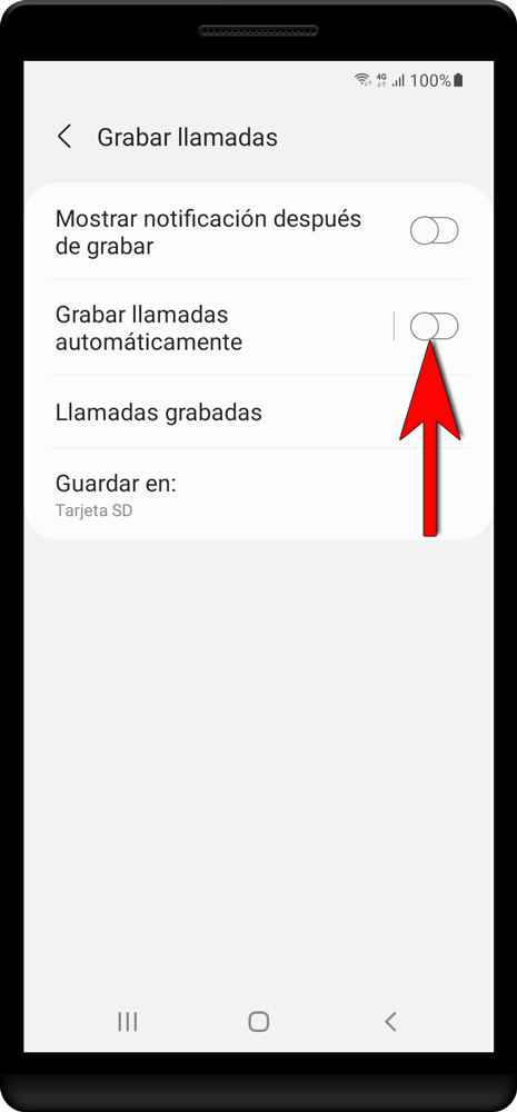 Grabación automática de llamadas