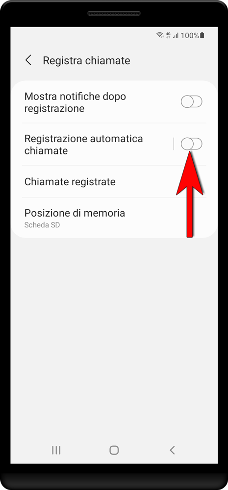Registrazione automatica chiamate