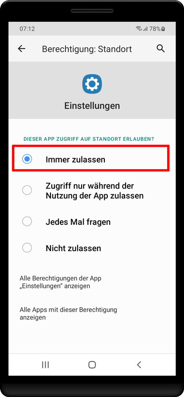 Immer zulassen