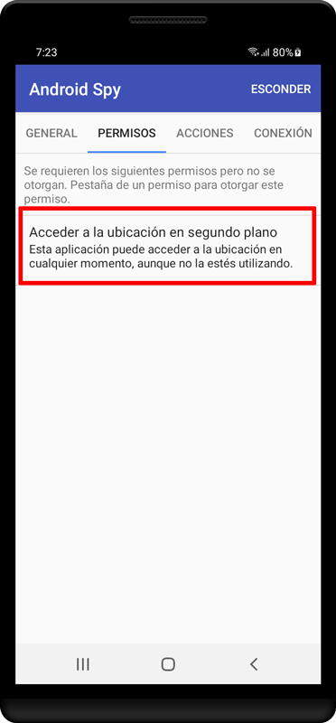 Acceder a la ubicación en segundo plano