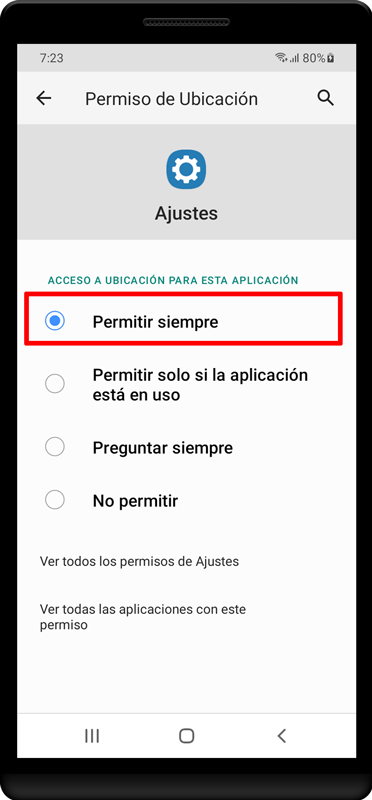 Permitir siempre