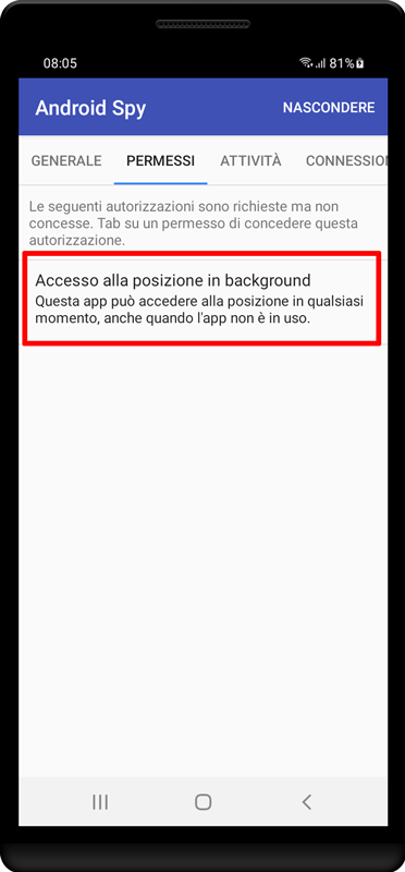 Accesso alla posizione in background