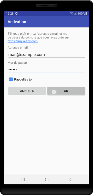 Activer Android Spy