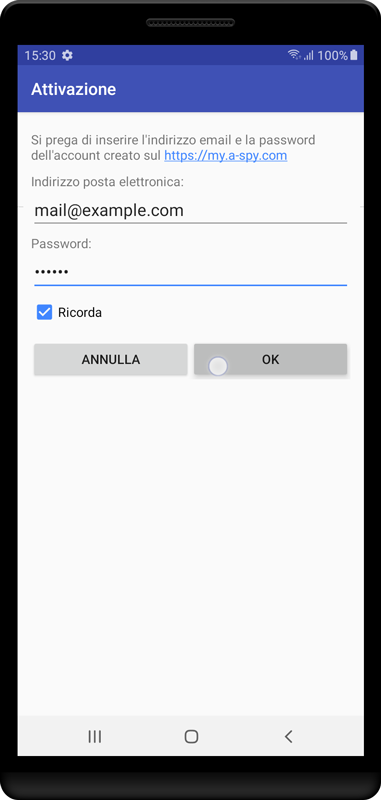 Attivare Android Spy